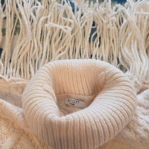 Alcott Cream Cable-Knit Turtleneck Sweater